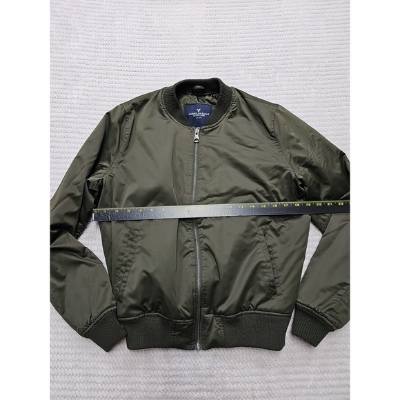 American Eagle Jacket Womens Small Green Quilted Bomber Jacket - Picture 3 of 7